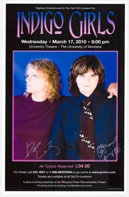 Indigo Girls 17x11 SIGNED Poster