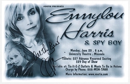 Emmylou Harris SIGNED 11x17 Poster