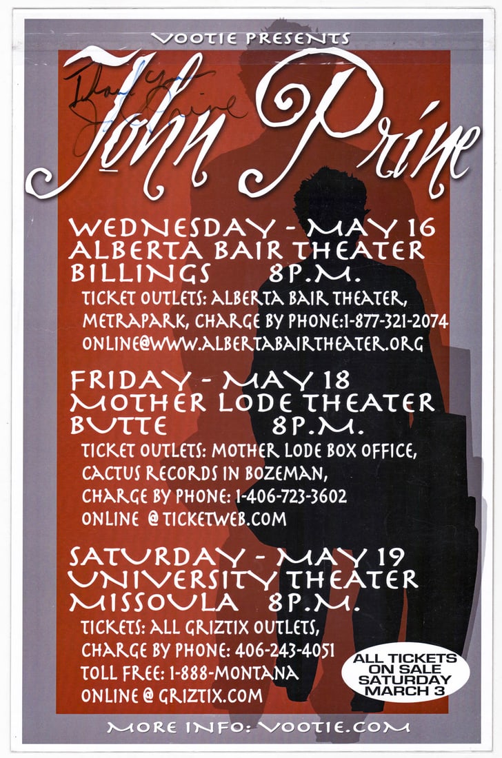 John Prine 17x11 Poster SIGNED (1 of 3)