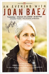 Joan Baez 17x11 Poster SIGNED
