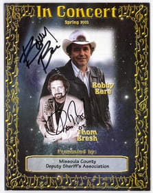 Bobby Bare; Thom Bresh SIGNED Program