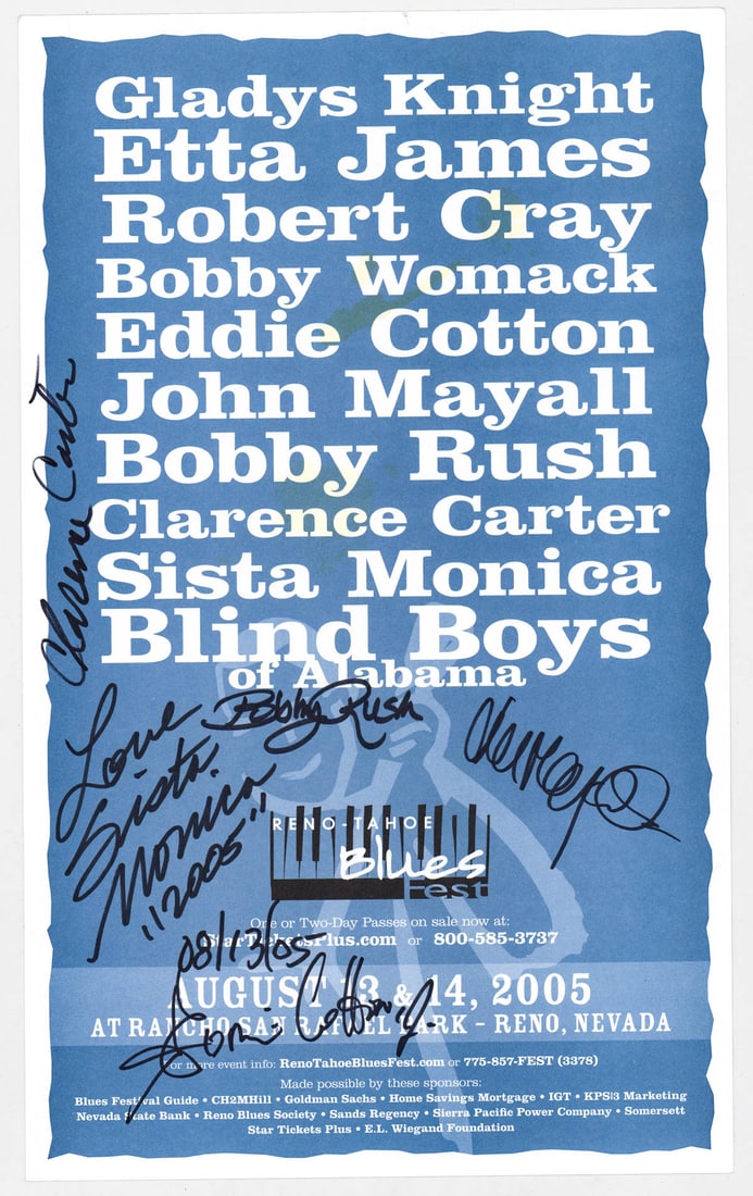 Reno-Tahoe Blues 8.5x14 Poster Multi-Signed (1 of 3)