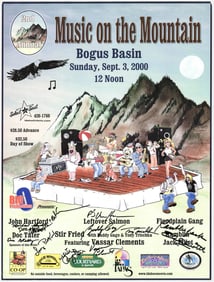 Music on the Mountain 2000 Multi-SIGNED Poster