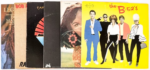 Vinyl Records (6) Albums B -52's; Marley; Garcia