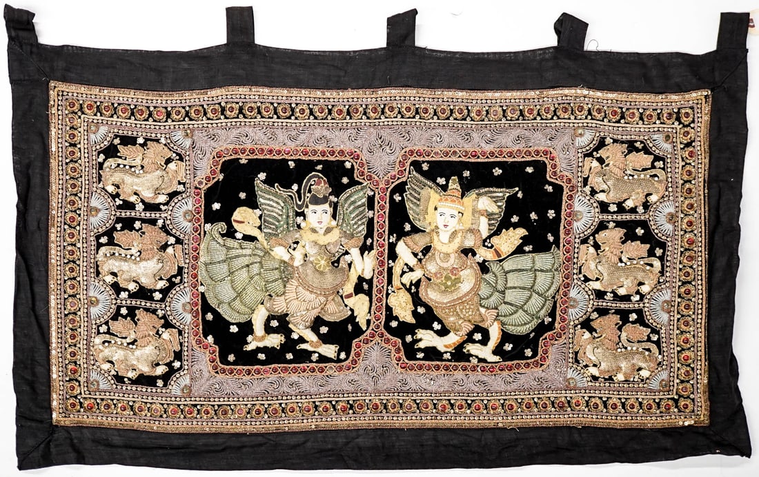 Burmese Kalaga Tapestry 24x41IN (1 of 5)