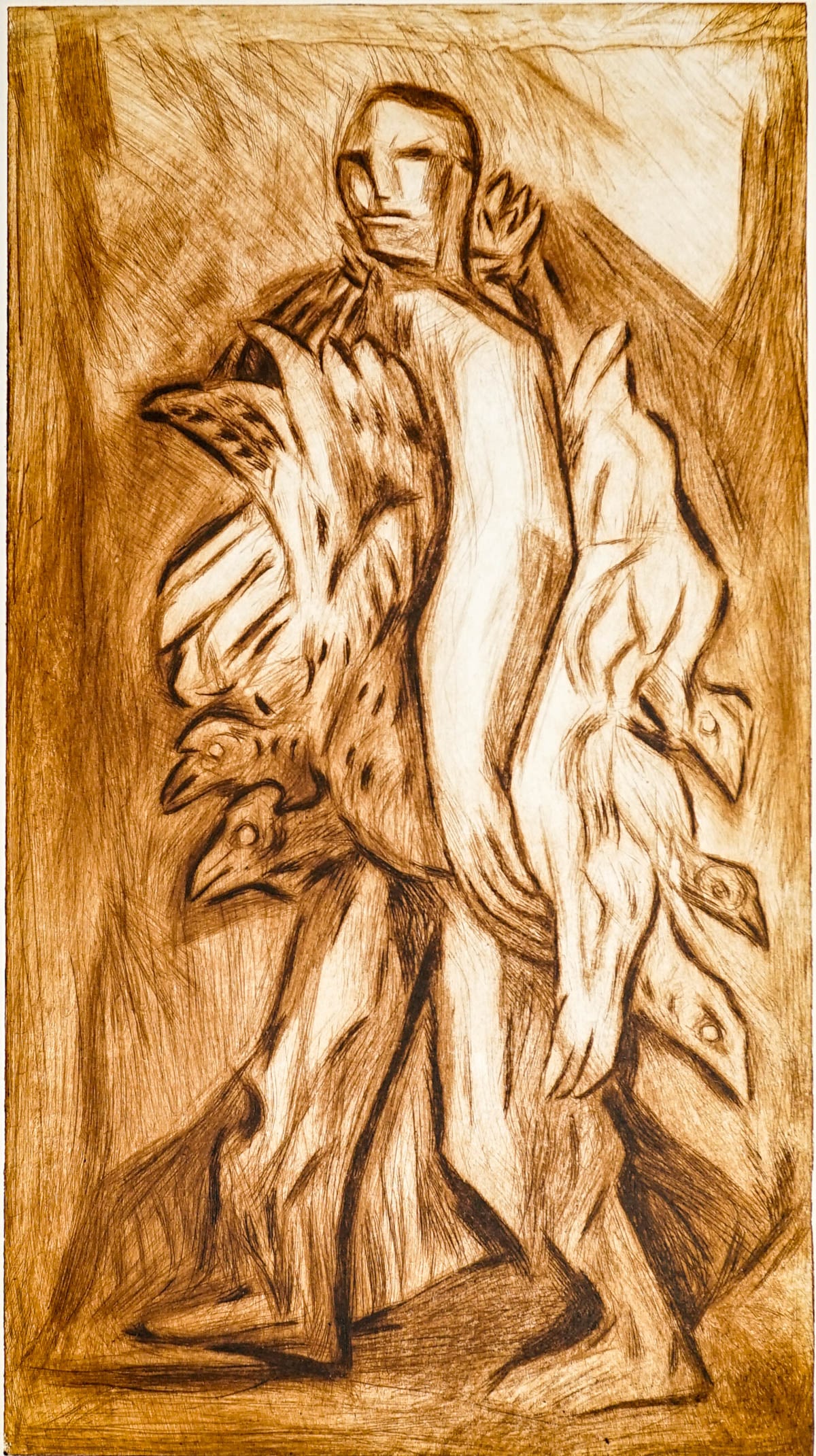 Alfredo Zalce S/N Etching 'El Pollero' #1/60 1969 (1 of 5)