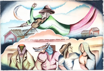 Leovigildo Martinez Original Watercolor