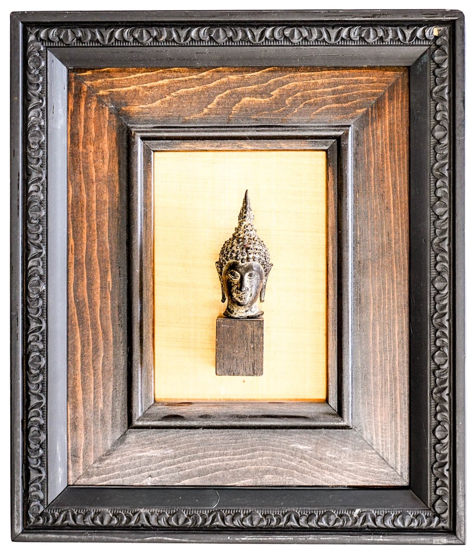 Circa 1800 Buddha Head, Cast Bronze [Thailand] (1 of 5)