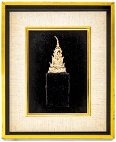 Thai Buddha Amulet Mounted with Frame