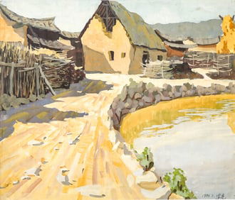 Deng Anke Signed & Framed Original Gouache