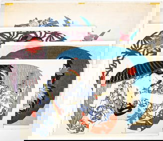 Four Japanese Woodblock Prints