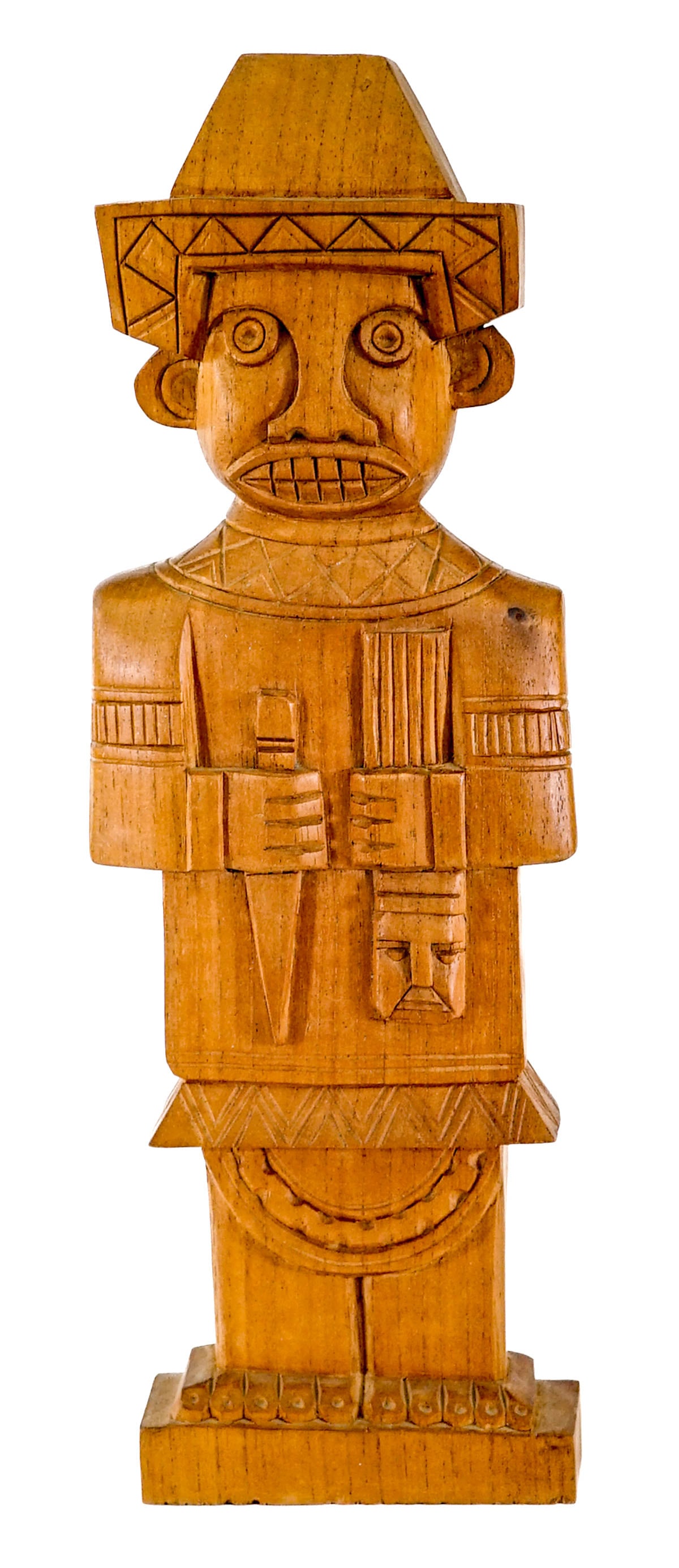 Ecuador 16IN Carved Wood Figure (1 of 4)