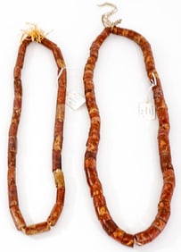 Hematite (2 Strands) Carved Beads [Africa]