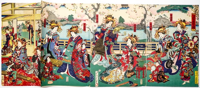 Antique Japanese Original Woodblock Prints (4)