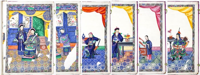 (6) Antique Chinese Pith Paintings.