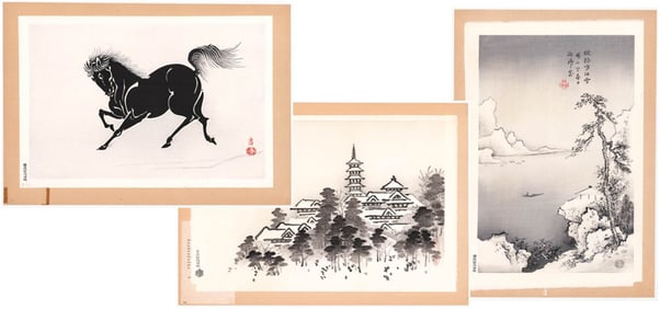 Three Vintage Japanese Woodblock Prints