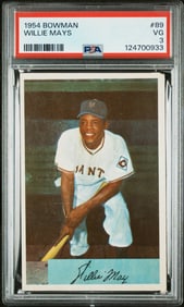Willie Mays 1954 Bowman #89 PSA 3
