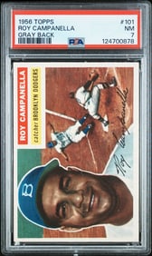 Roy Campanella 1956 Topps #101 Gray Back PSA 7