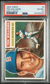 Ted Williams 1956 Topps #5 Gray Back PSA 4.5