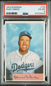 Duke Snider1954 Bowman #170 PSA 6