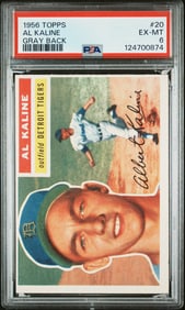 Al Kaline 1956 Topps #20 Gray Back PSA 6