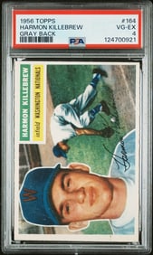 Harmon Killebrew 1956 Topps Gray Back #164 PSA 4