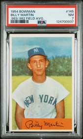 Billy Martin 1954 Bowman #145 .983/.982 PSA 7