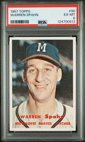Warren Spahn 1957 Topps #90 PSA 6