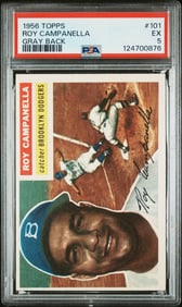 Roy Campanella 1956 Topps #20 Gray Back PSA 5