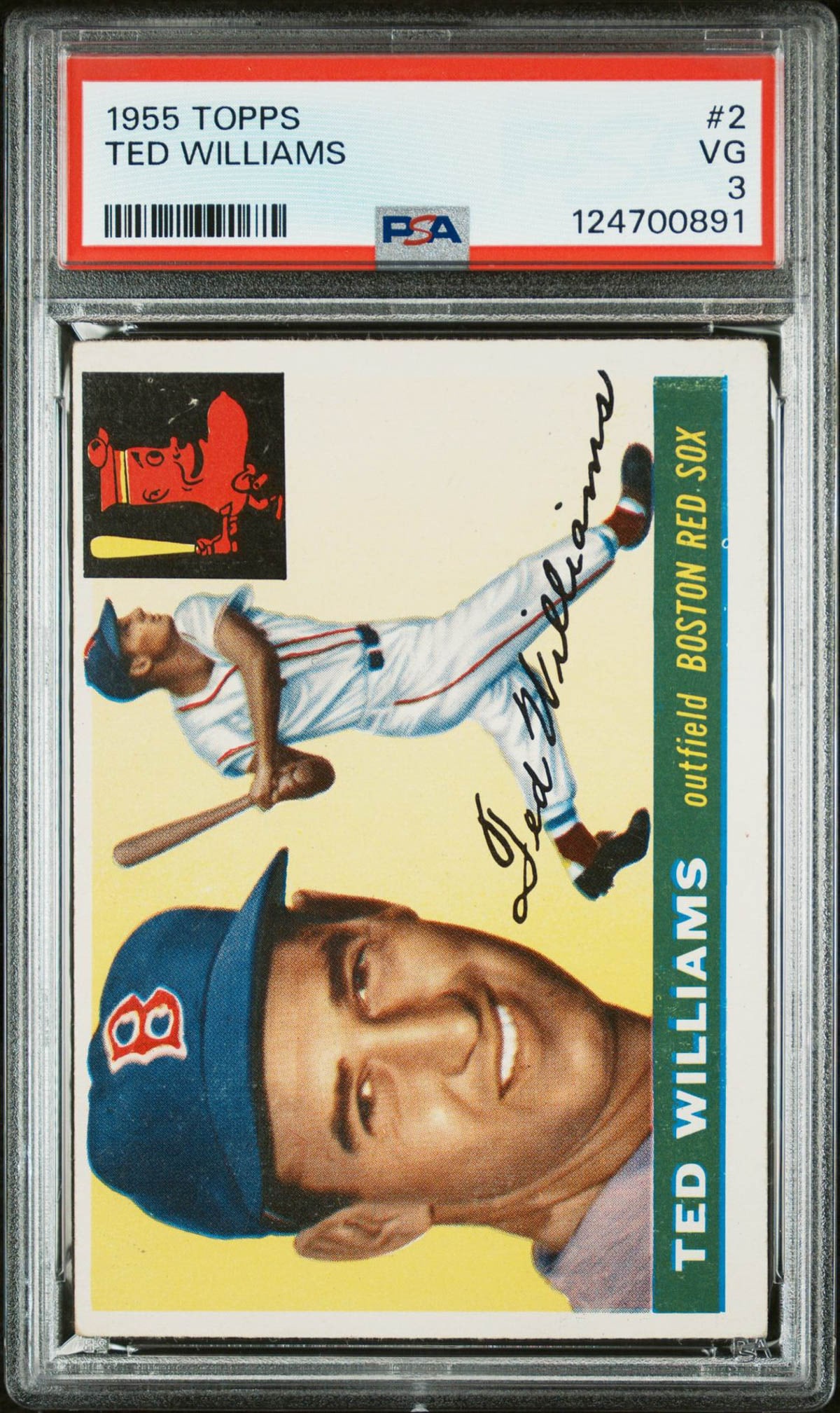 Ted Williams 1955 Topps #2 PSA 3 (1 of 2)