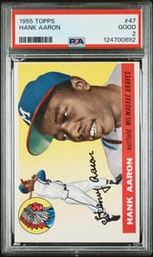 Hank Aaron 1955 Topps #47 PSA 2