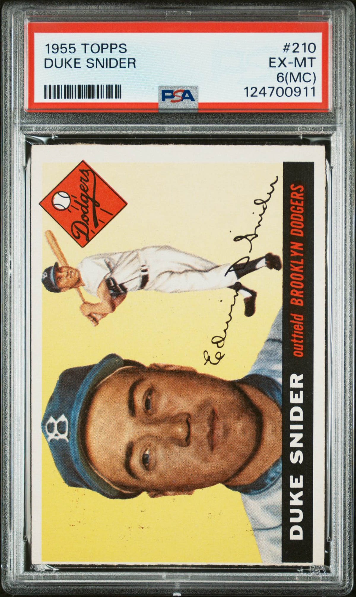 Duke Snider 1955 Topps #210 PSA 6 (MC) (1 of 2)