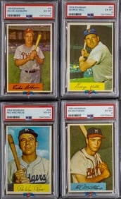 (4) 1954 Bowman PSA Graded Baseball Cards