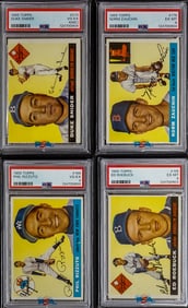 (4) 1955 Topps Graded Baseball Cards