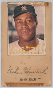 Elston Howard SIGNED 1957 Topps GPC BAS LOA