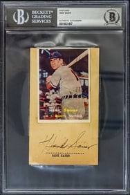 Hank Sauer SIGNED GPC BAS COA