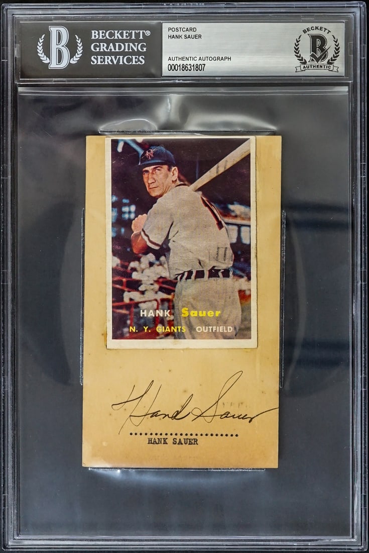 Hank Sauer SIGNED GPC BAS COA (1 of 2)