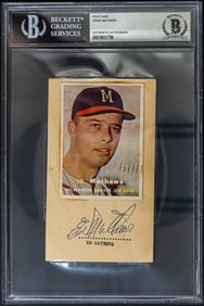 Ed Mathews SIGNED GPC BAS COA