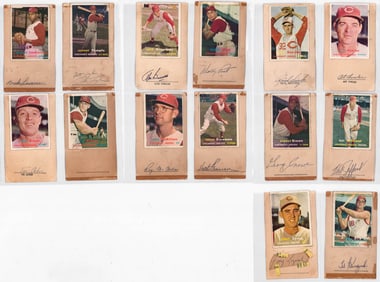 (14) BB Player SIGNED 1957 Topps GPC BAS COA