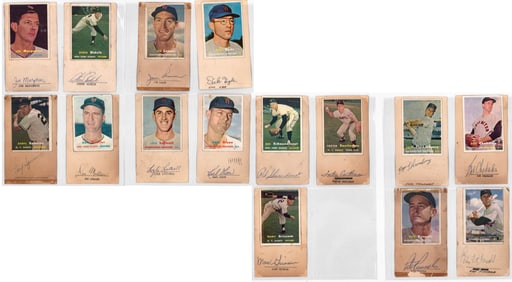 (15) BB Player SIGNED1957 Topps GPC BAS COA
