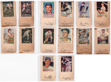 (14) BB Player SIGNED1957 Topps GPC BAS COA