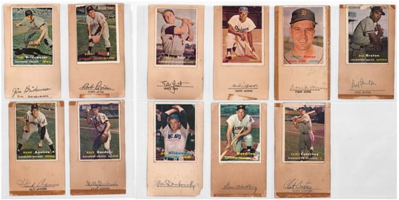 (11) Baseball Player 1957 Topps Cards GPC SIGNED