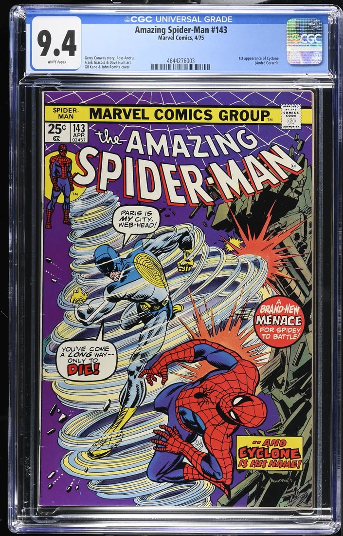 Amazing Spider-Man #143 CGC 9.4 WHITE PAGES (1 of 2)