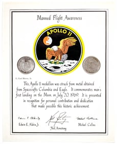 Apollo 11 Space Flown Medallions (2)