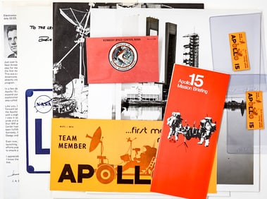 [Apollo 15, NASA] Employee Archive w/Launch Badge