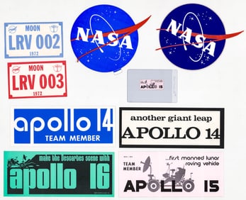 (9) Original Vintage Unused NASA Stickers