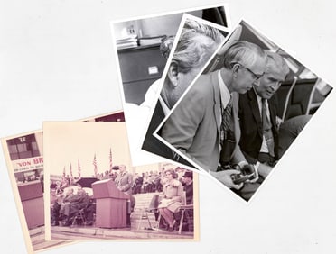 (5) Original Photos Werner Von Braun at NASA