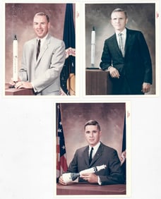 (3) NASA Original Red Number 8 x 10 Space Photos.