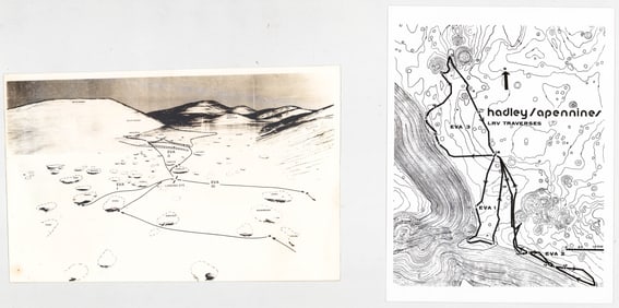 NASA Lunar Roving Vehicle Moon Maps (2)