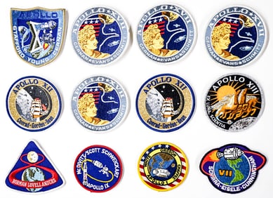 (12) NASA Apollo Mission Patches